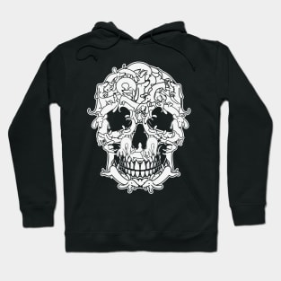 Funny Cute but Creepy Weiner Dog Doodle Skull Halloween Gift For Dachshund Lovers Hoodie